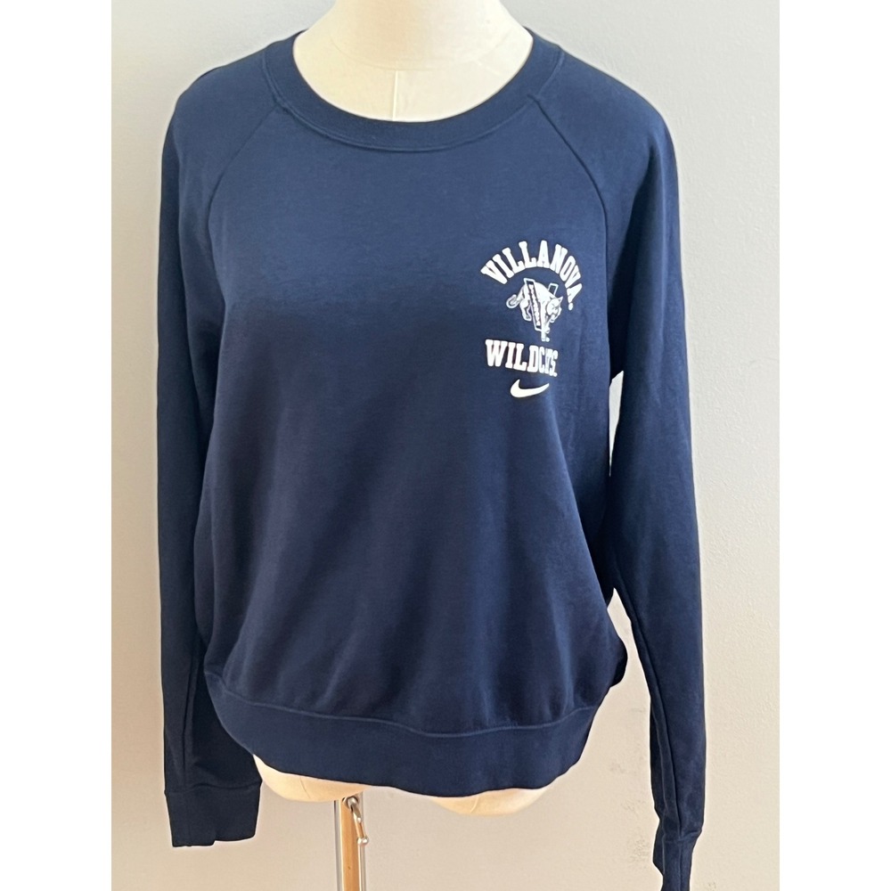Nike Villanova Wildcats Womens Navy Blue Crewneck Sweatshirt Medium RN56323